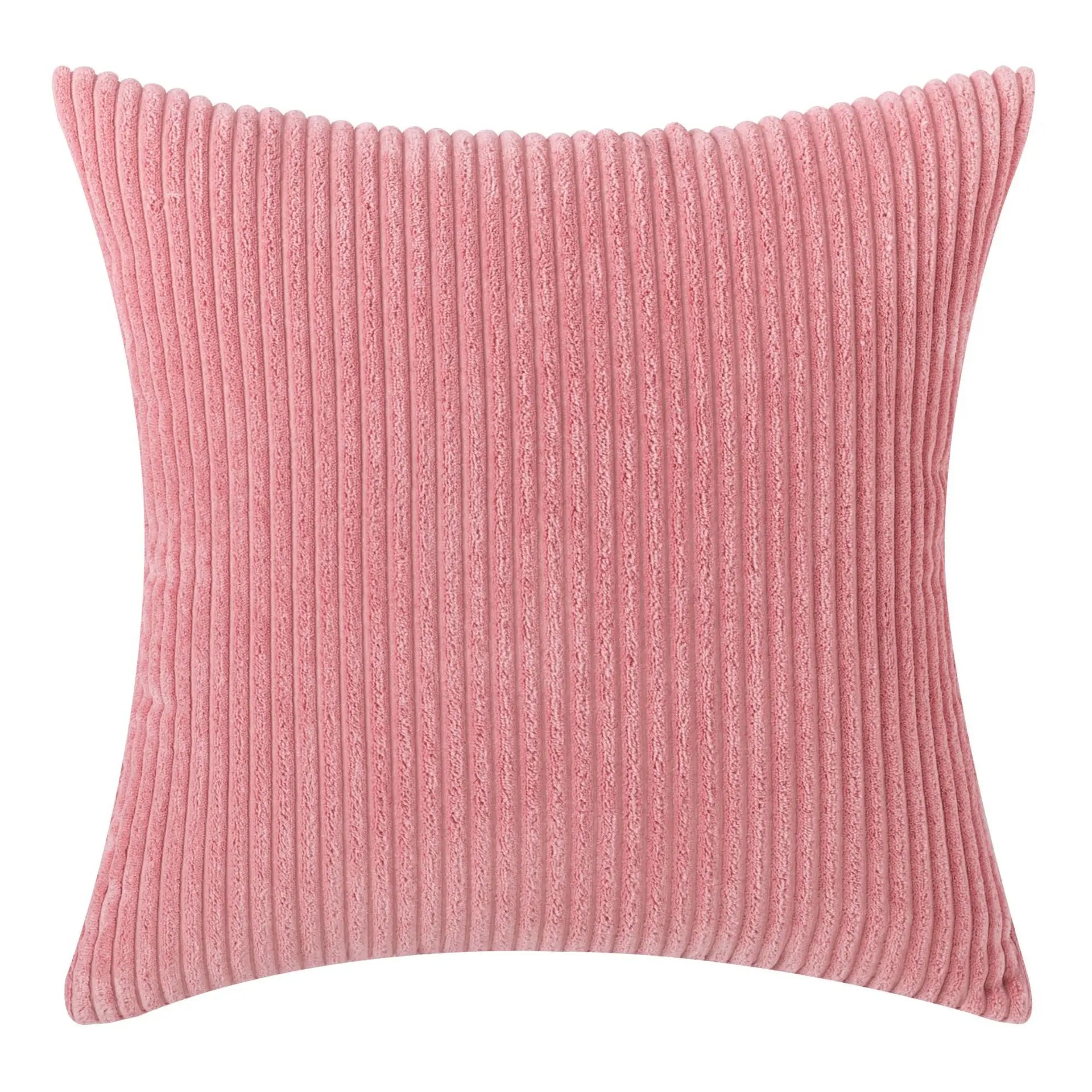 Soft Corduroy Striped Pillow Cover Plush
