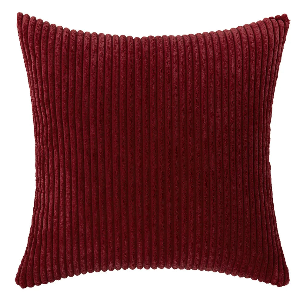 Soft Corduroy Striped Pillow Cover Plush