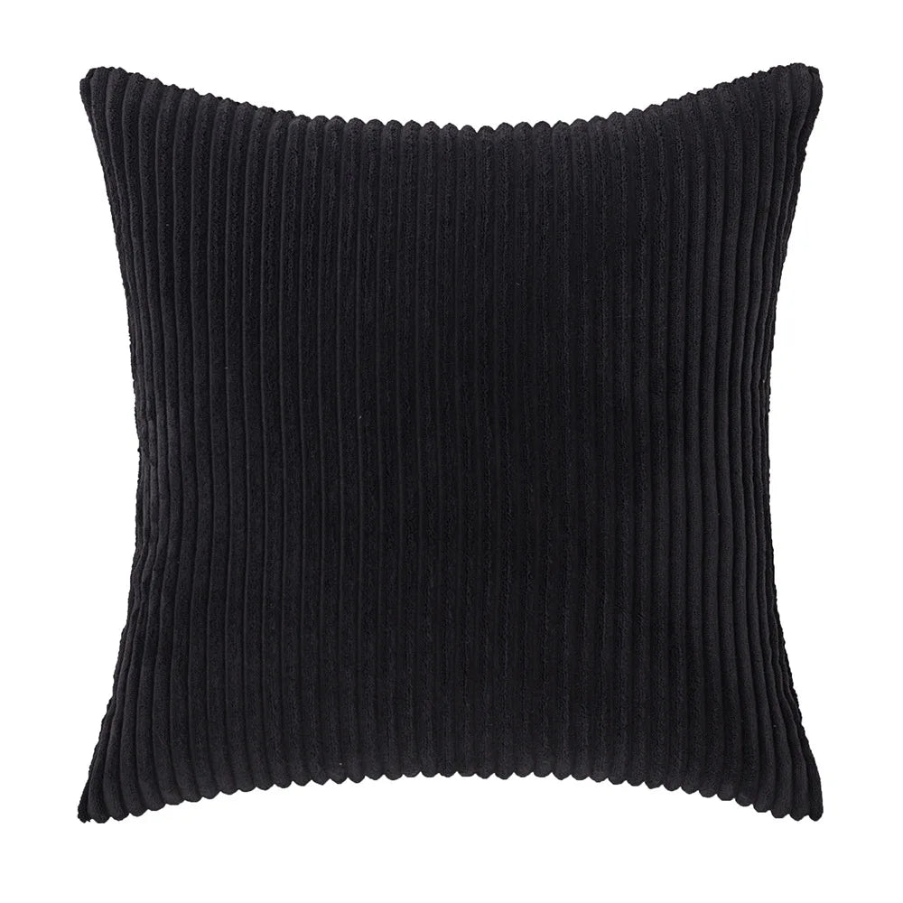 Soft Corduroy Striped Pillow Cover Plush
