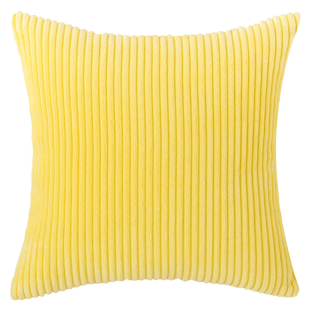 Soft Corduroy Striped Pillow Cover Plush