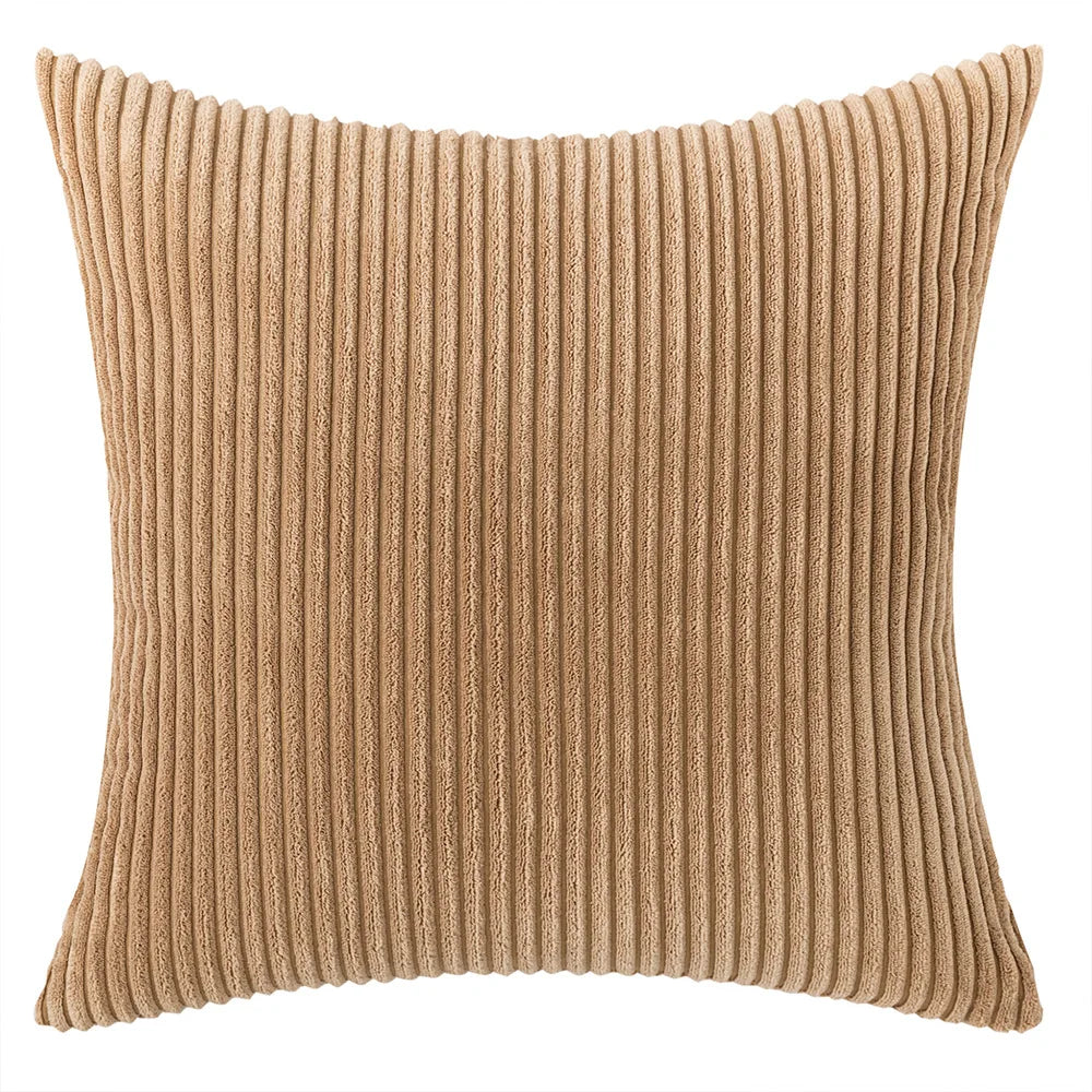 Soft Corduroy Striped Pillow Cover Plush