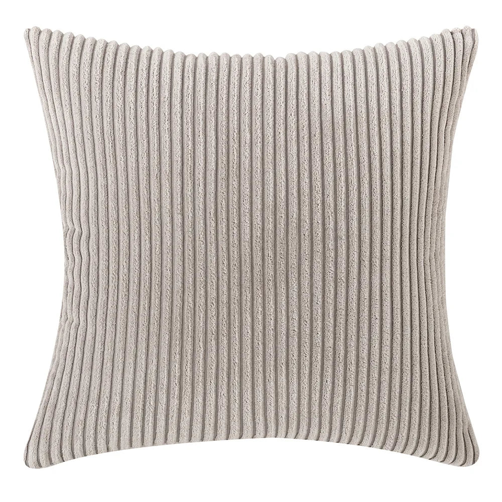Soft Corduroy Striped Pillow Cover Plush