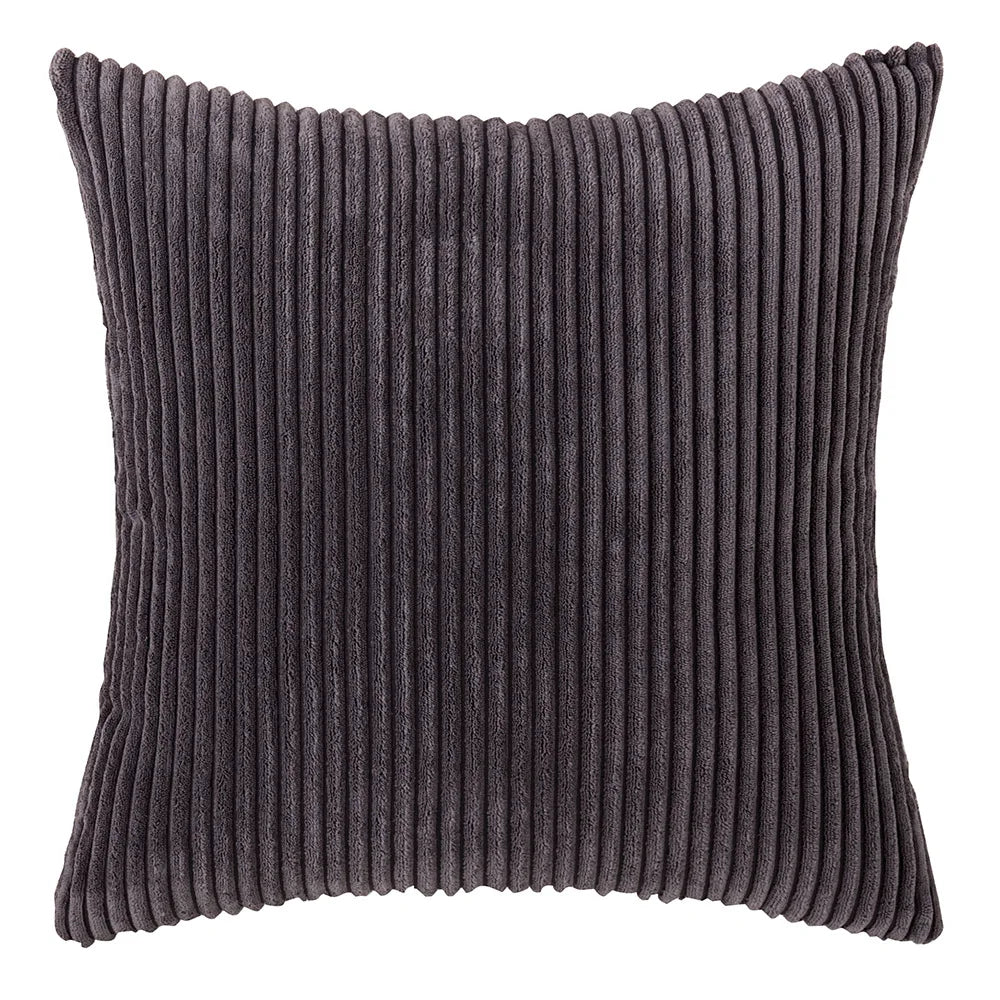 Soft Corduroy Striped Pillow Cover Plush