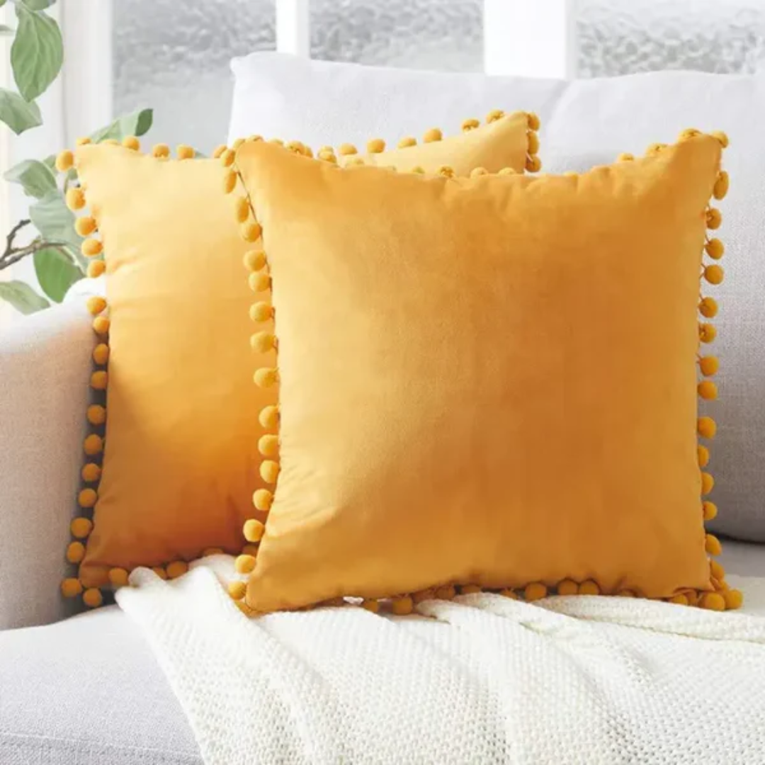Soft Pom Pom Decorative Pillow Cover