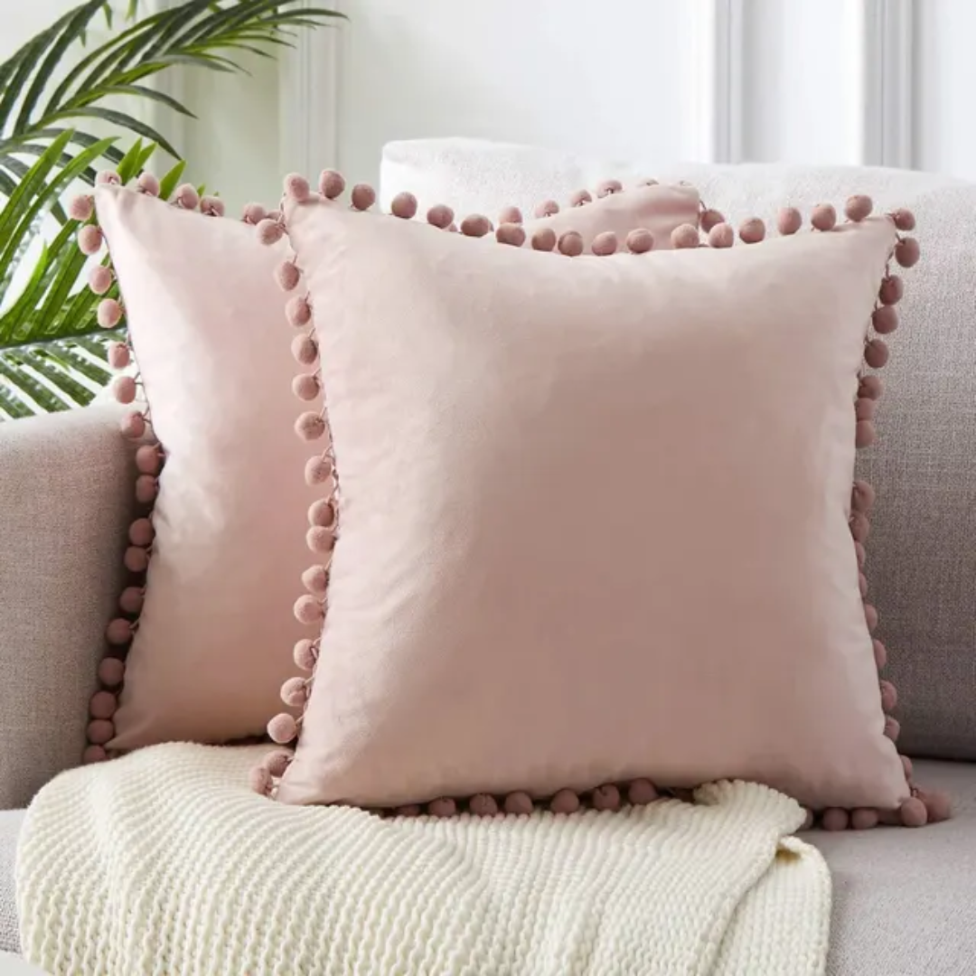 Soft Pom Pom Decorative Pillow Cover