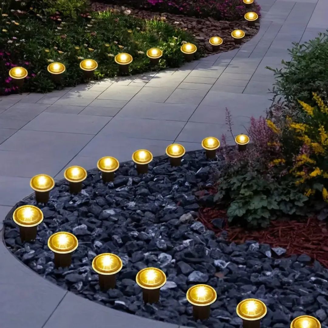 Solar Garden Path Lights 15 Pack with LED