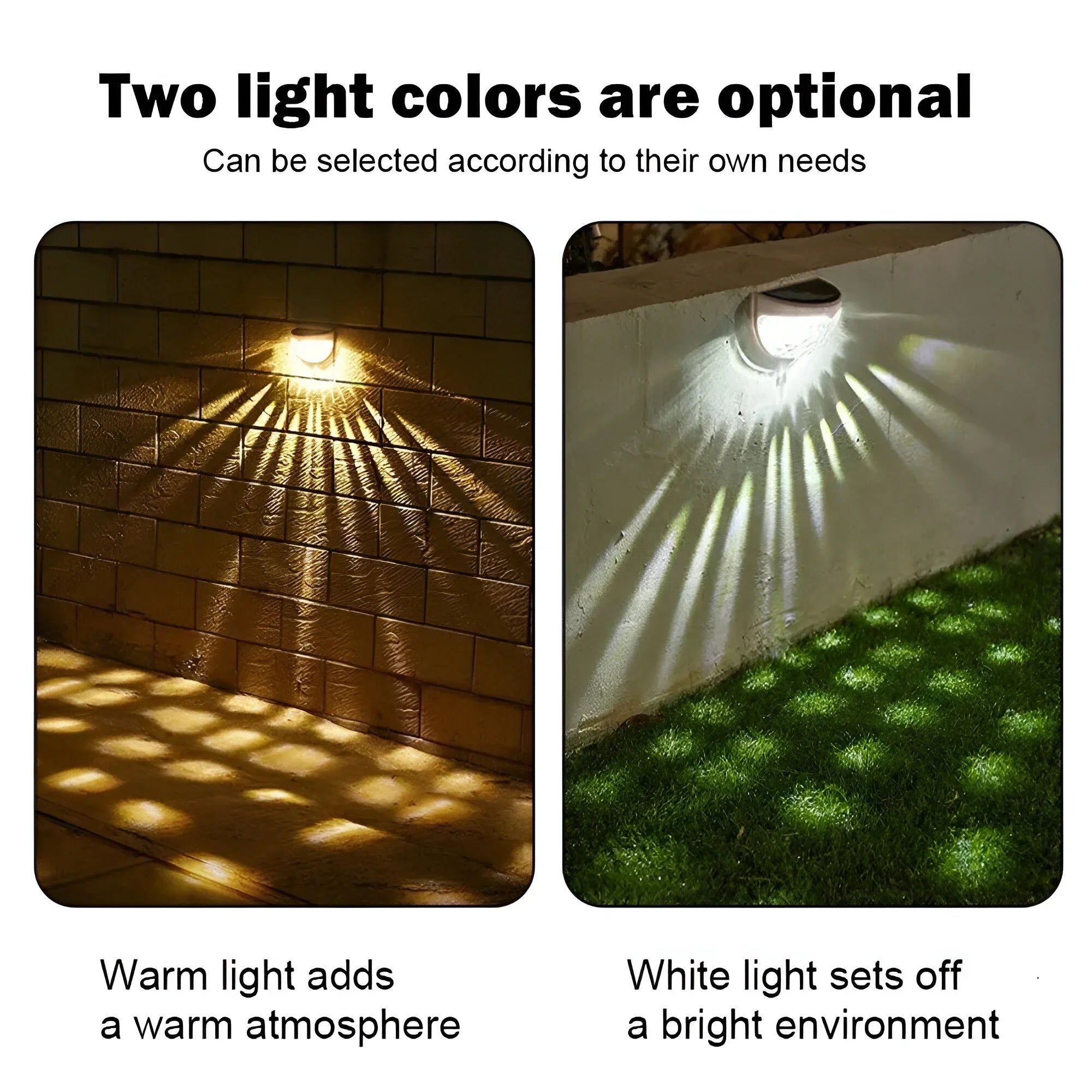Solar Garden Wall Light with IP65 Waterproof