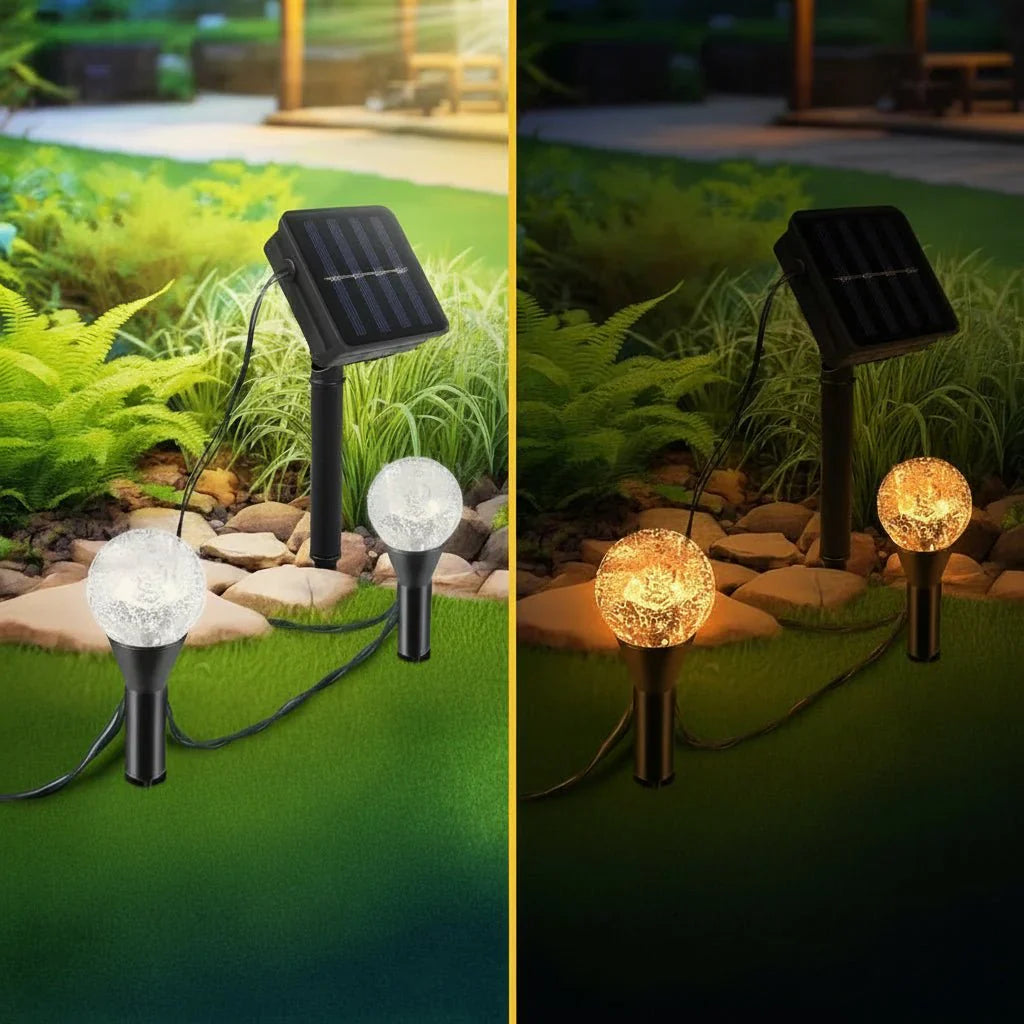 Solar String Light with Crystal LED Glow