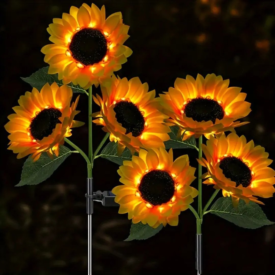 Solar Sunflower Garden Light with LED