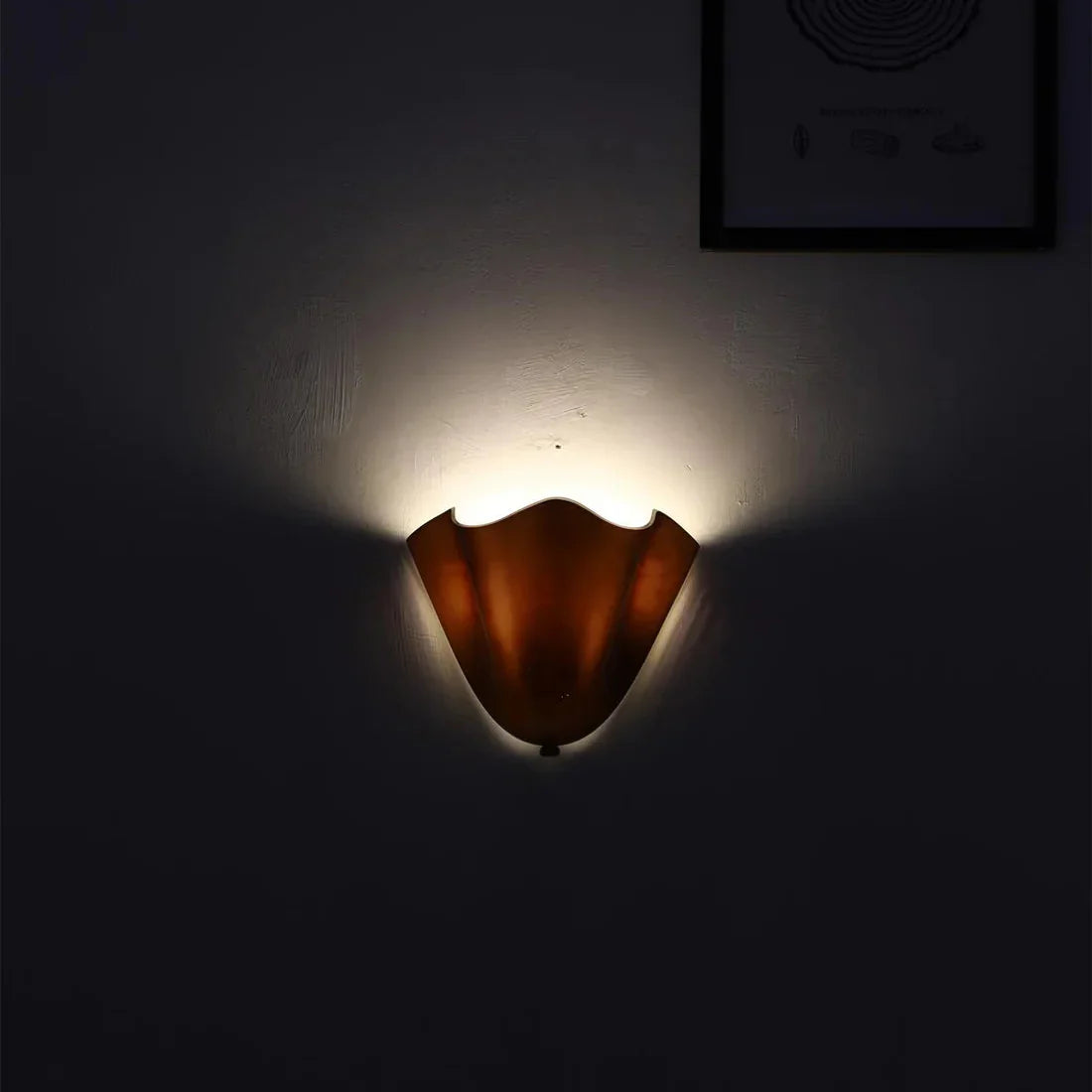 Stained Glass Wall Sconce Shell Design Light