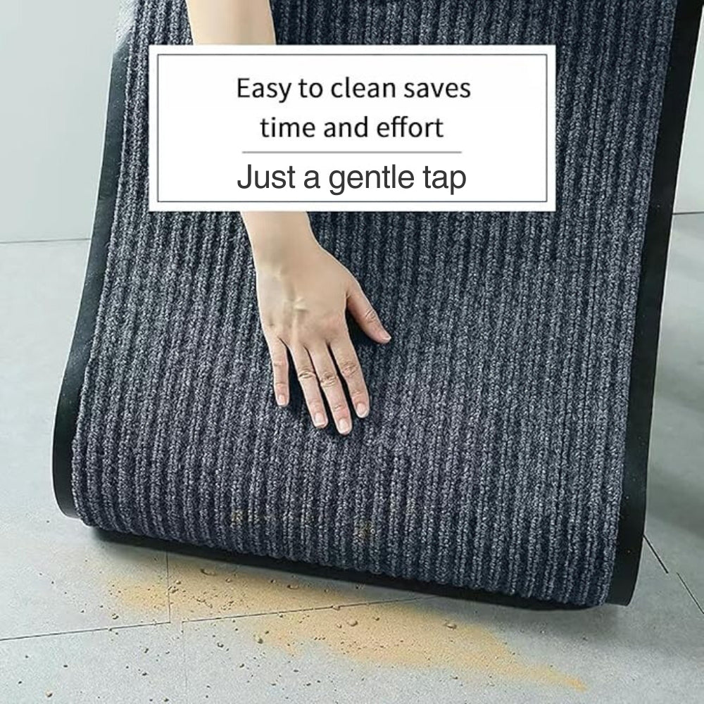 Striped Door Mat with Non Slip Backing