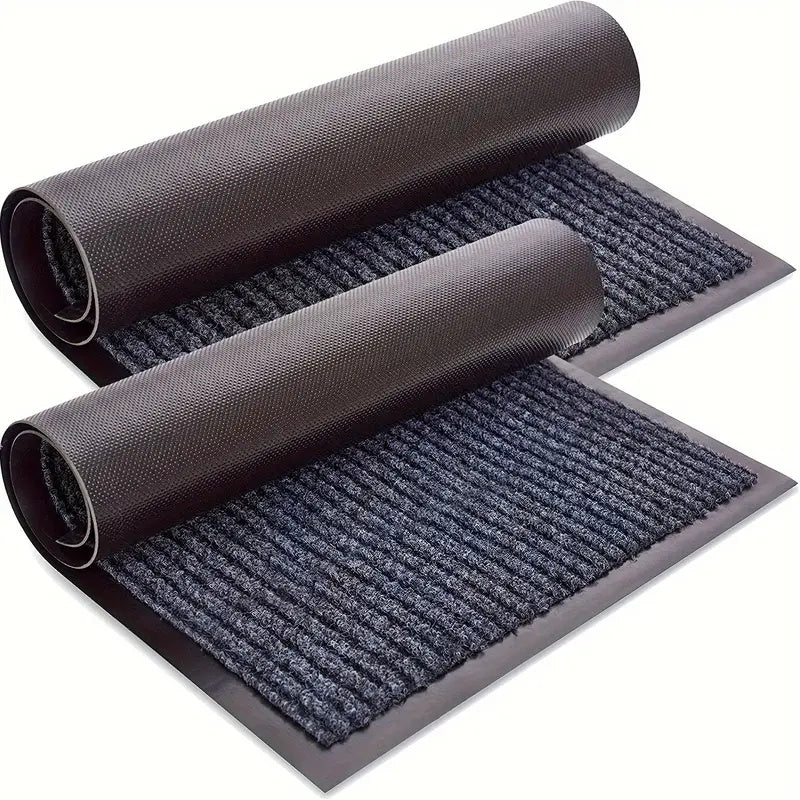 Striped Door Mat with Non Slip Backing