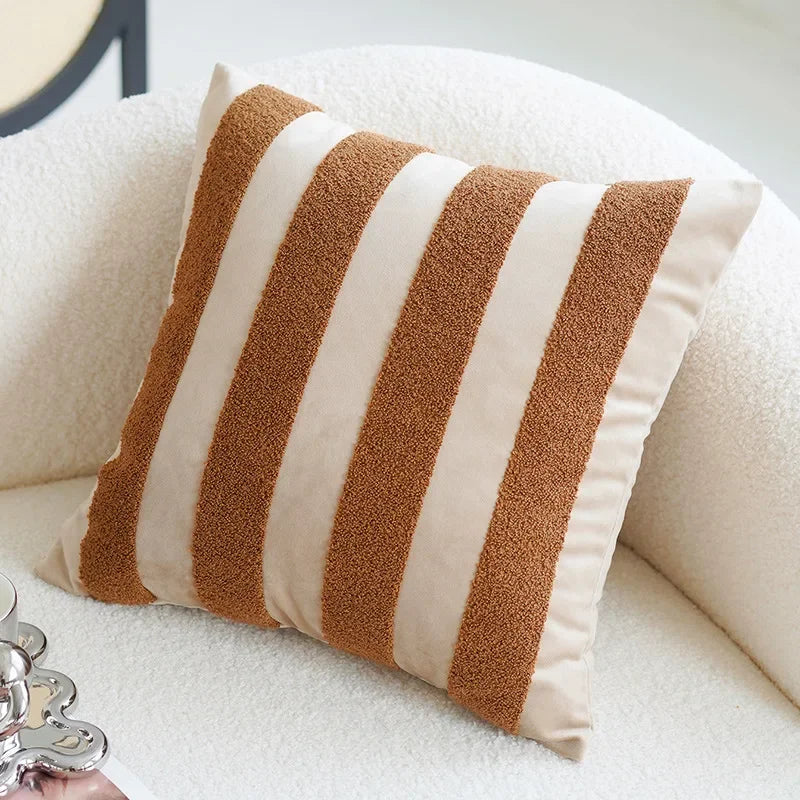 Textured Decorative Pillow with Artistic Design