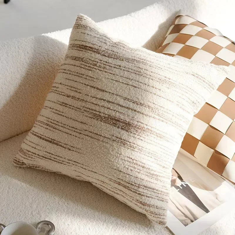 Textured Decorative Pillow with Artistic Design