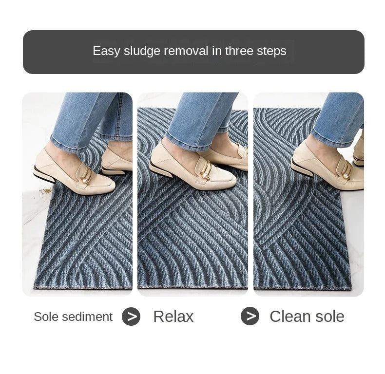 Textured PVC Doormat with Geometric Grip