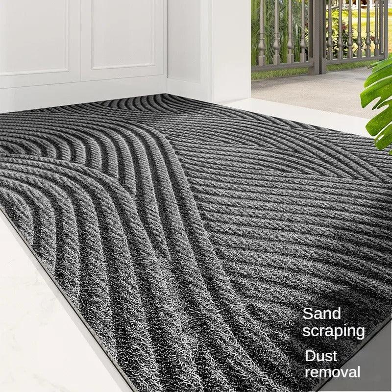 Textured PVC Doormat with Geometric Grip