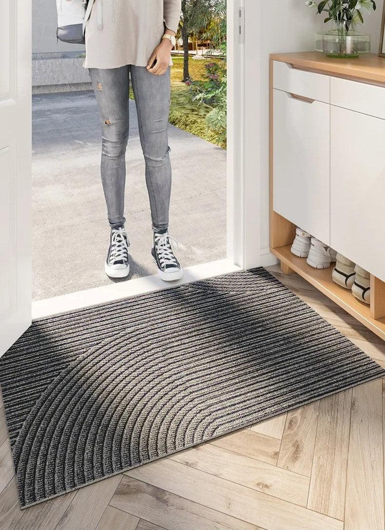 Textured PVC Doormat with Geometric Grip