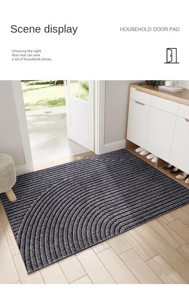 Textured PVC Doormat with Geometric Grip