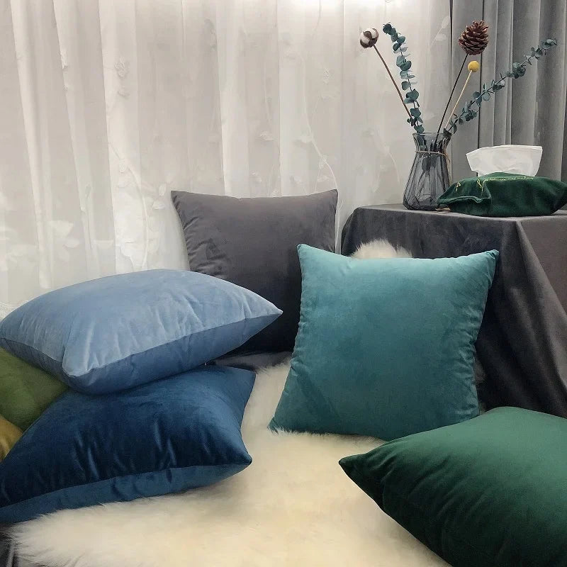 Velvet Decorative Pillow with Soft Shine