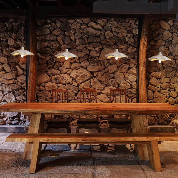 Vintage Cement Pendant Light with Wavy Edge