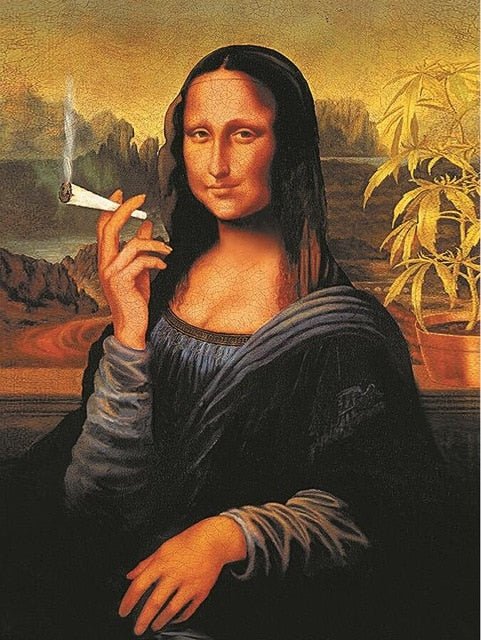 Vintage Mona Lisa Canvas Poster Unframed
