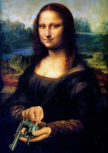 Vintage Mona Lisa Canvas Poster Unframed
