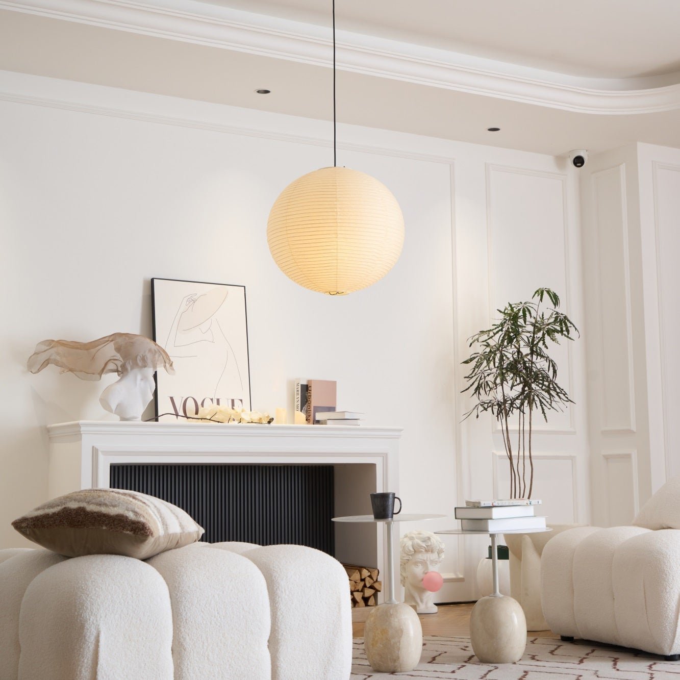 Japanese Washi Globe Pendant Light Shade