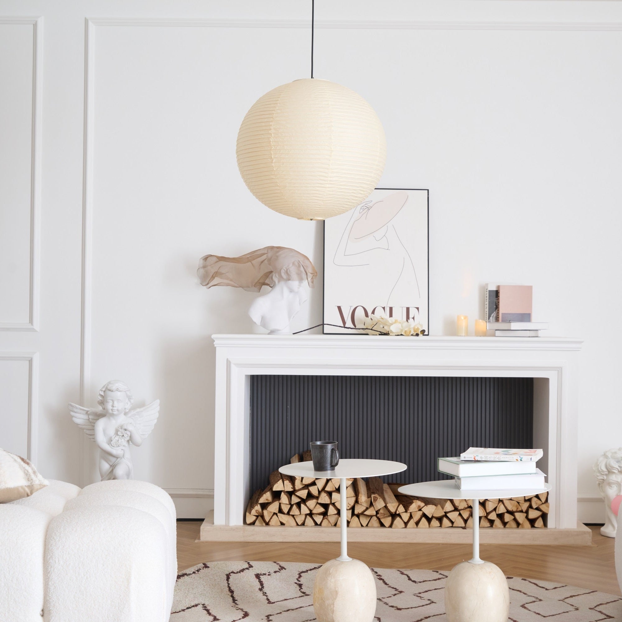 Japanese Washi Globe Pendant Light Shade