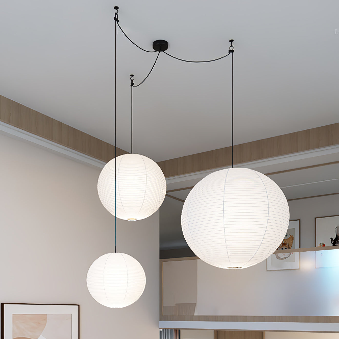 Japanese Washi Globe Pendant Light Shade
