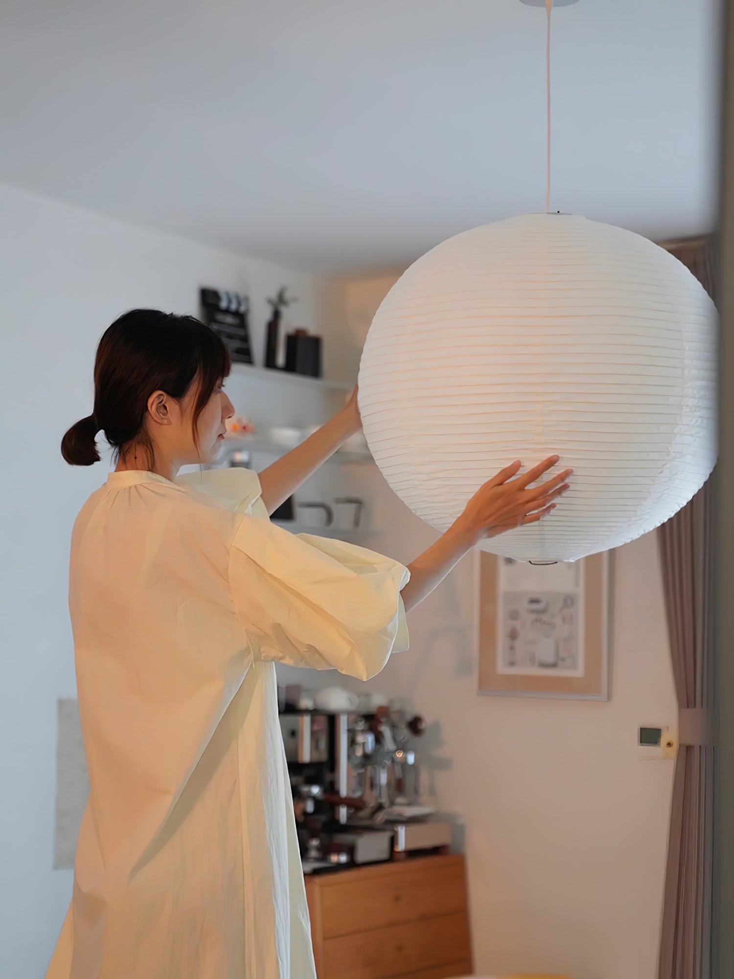 Japanese Washi Globe Pendant Light Shade