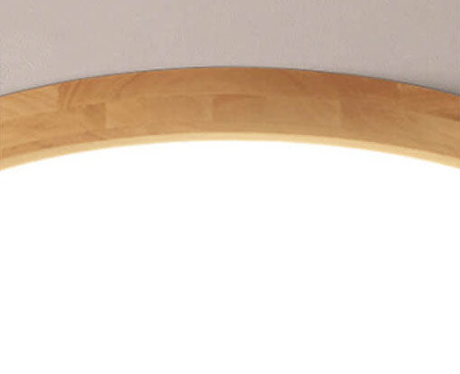 Wood Ceiling Light with Round Ultra Thin LED