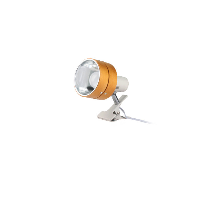 Wood Clip Table Lamp with Round Head Design