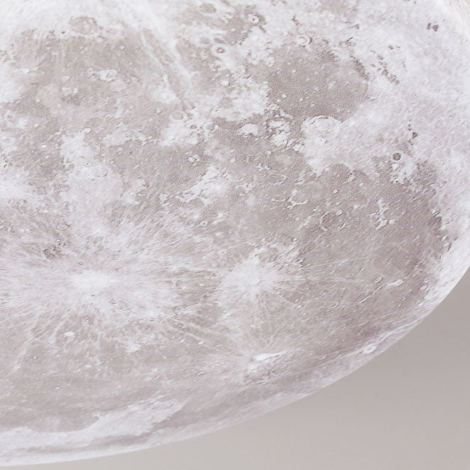 Wood Moon Ceiling Light with LED Round Design