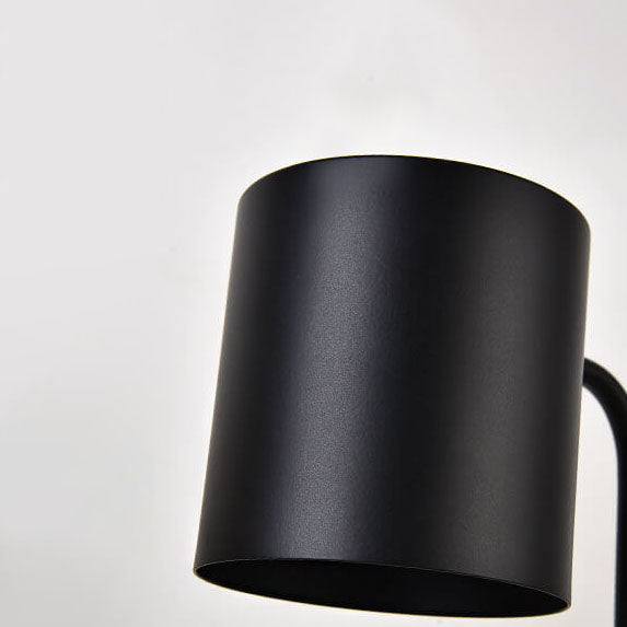 Wood Table Lamp with Metal Shade and Dimmer