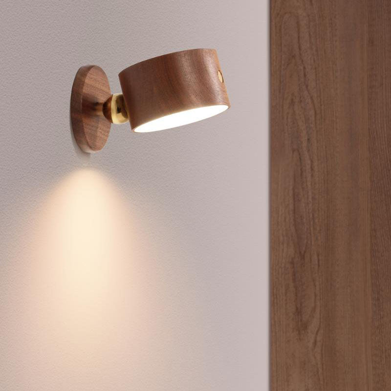 Wood Wall Sconce with LED Light Minimalist