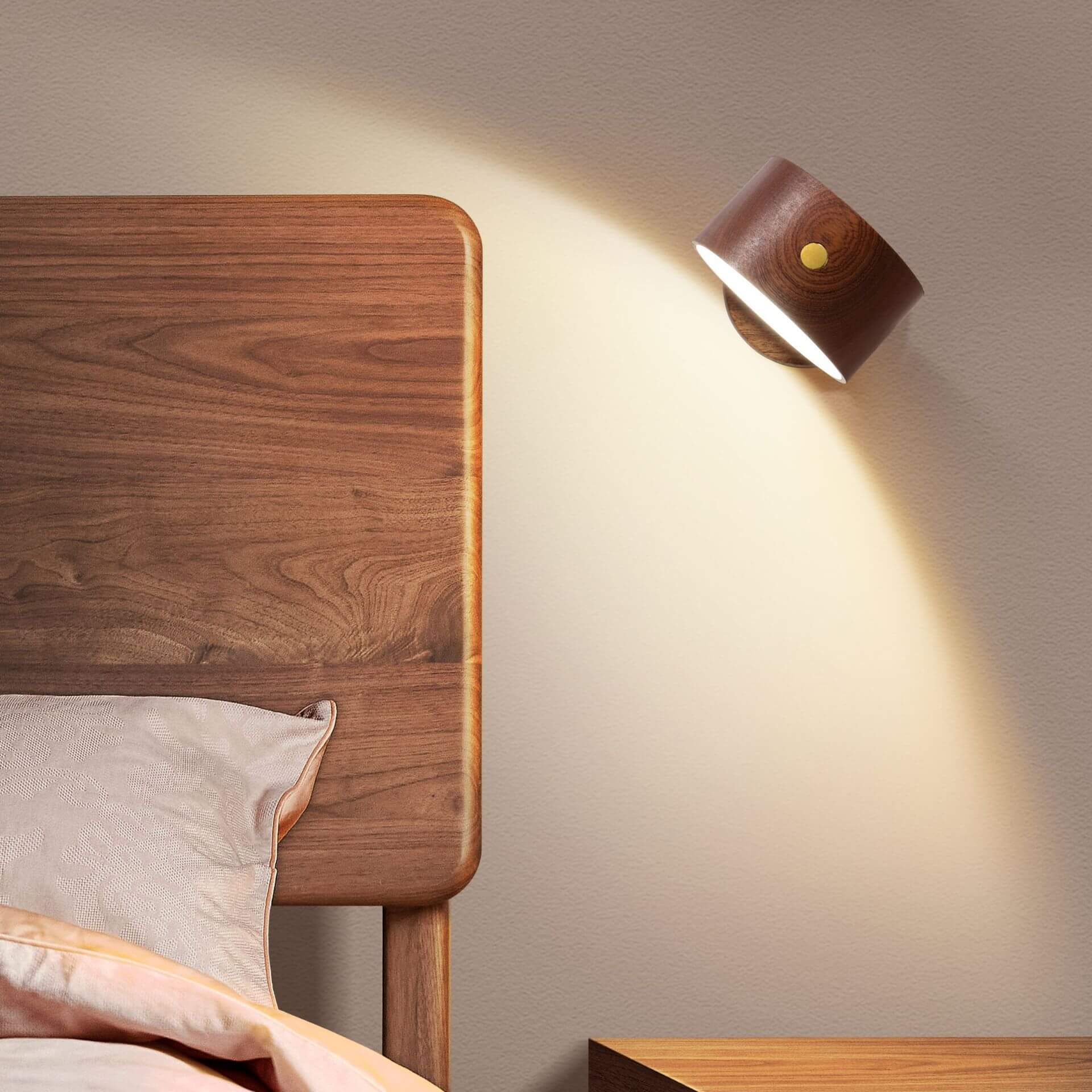 Wood Wall Sconce with LED Light Minimalist