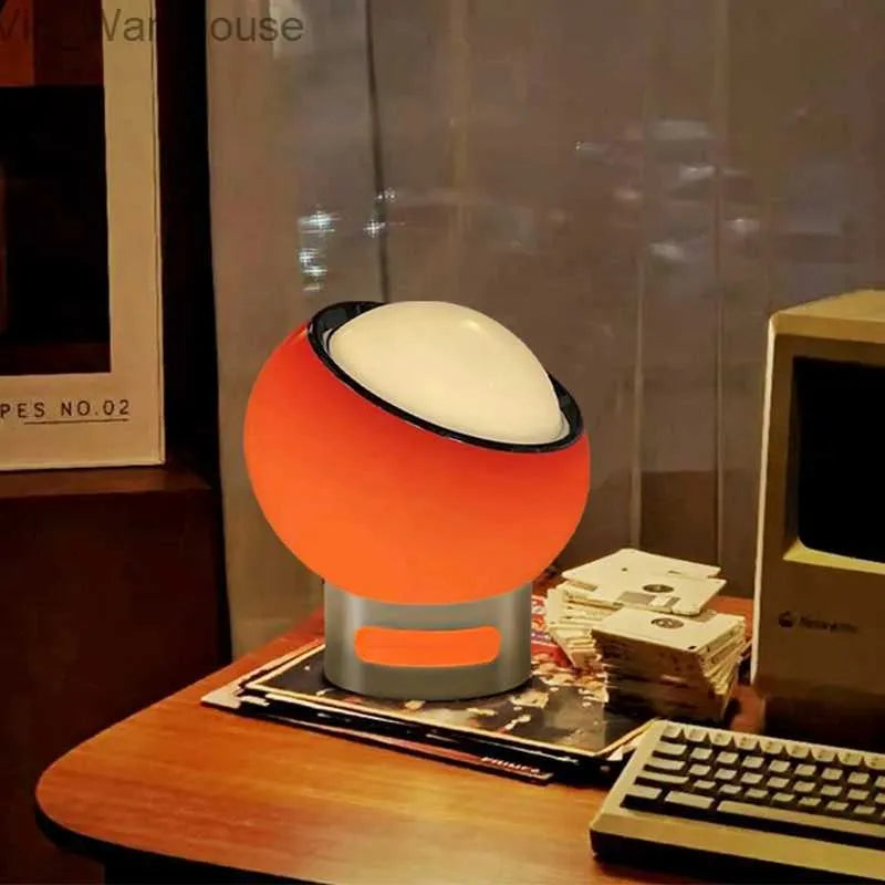 Wrought Iron Globe Table Lamp with Glass Shade
