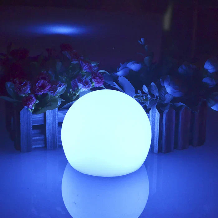 Modern PE Globe Garden Light with Remote LED