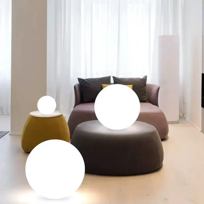 Modern PE Globe Garden Light with Remote LED