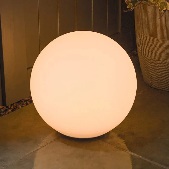 Modern PE Globe Garden Light with Remote LED